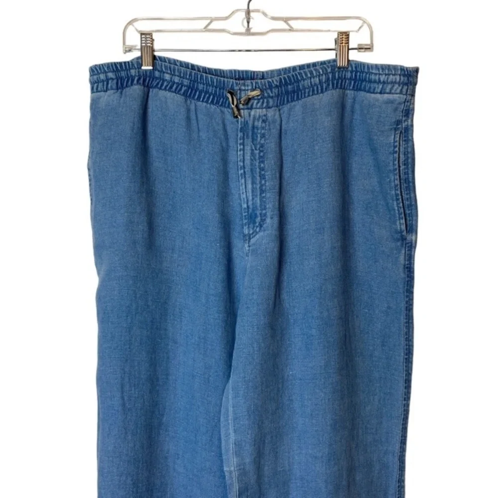 Ermenegildo Zegna Sport Sz M Men Flax Linen Blue Pants